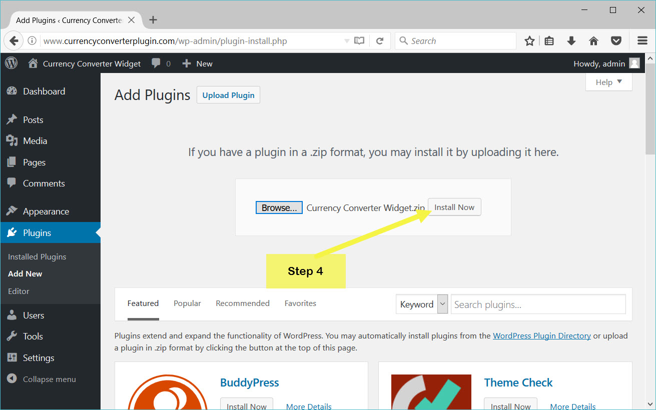 Currency Converter Widget