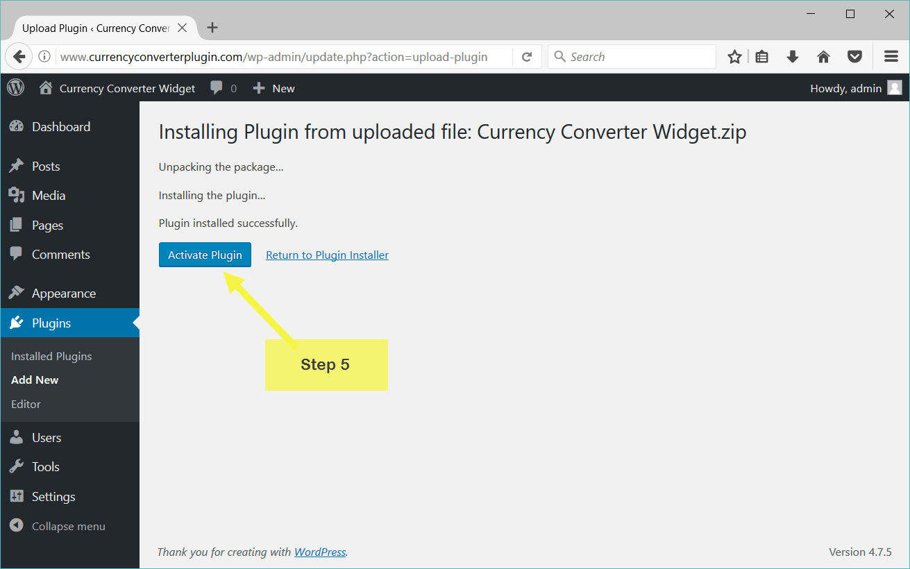 Currency Converter Widget