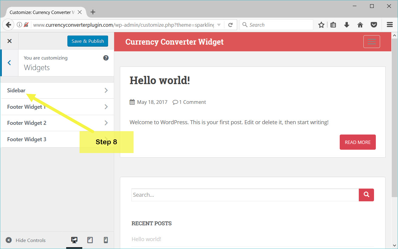 Currency Converter Widget